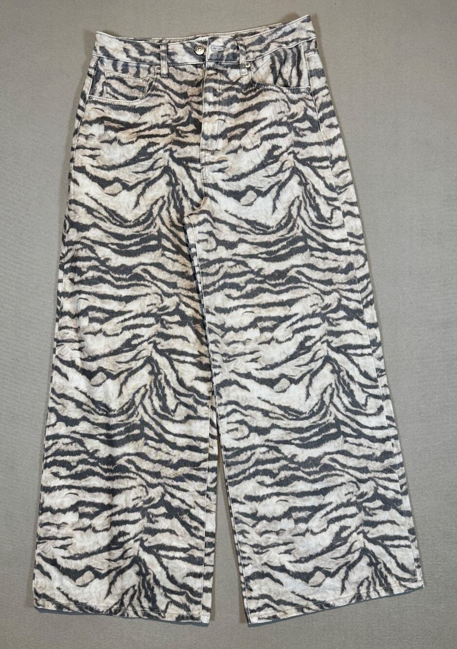 NWOT M&S Marks & Spencer Jeans, Brown/Beige Zebra Print, Women's Size 12